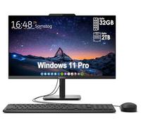 Lenovo All-in-One Desktop with Intel 4-Core Processor| 24 inch Full HD Display| 32GB DDR4 RAM, 1TB PCIe SSD| WiFi 6| Bluetooth| USB, Ethernet Ports| Windows 11 Pro| HDMI Out for External Display