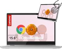 Lenovo C340 15.6" FHD Touchscreen 2-in-1 Chromebook Laptop, Intel i3 CPU(Up to 3.4GHz), 4GB RAM, 64GB Space, USB-C, Wi-Fi, Bluetooth, Chrome OS, Grey, High-End Business/Luxury Gift, with Earbuds
