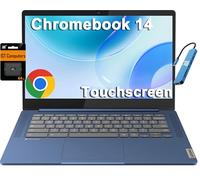 Lenovo Chromebook 14 Laptop (14" FHD Touchscreen, 8-Core 2.0GHz Processor, 4GB RAM, 128GB (64GB eMMC + 64GB SD Card)) Anti-Glare, Webcam, 13-Hr Long Battery Life, IST HUB, Chrome OS w/Google AI