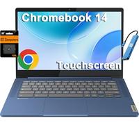 Lenovo Chromebook 14 Laptop (14" FHD Touchscreen, 8-Core 2.0GHz Processor, 4GB RAM, 192GB (64GB eMMC + 128GB SD Card)), IST HUB, Anti-Glare, Webcam, 13-Hr Long Battery Life, Chrome OS w/Google AI
