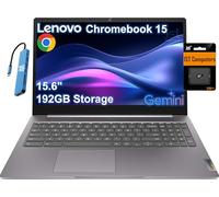Lenovo Chromebook 15 IdeaPad 3i (15.6" FHD, 4GB RAM, 192GB Storage (64GB eMMC + 128GB SD Card), 2TB Cloud Storage, Intel Celeron) Home & Student, 10-Hour Long Battery Life, IST HUB, Wi-Fi 6, Chrome OS