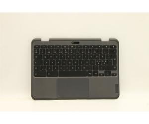 Lenovo Chromebook 500e 3 Keyboard Palmrest Top Cover Norwegian Grey 5M11C88964