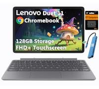 Lenovo Chromebook Duet 3 2-in-1 Tablet Laptop w/Detachable Keyboard (11" QHD Touchscreen, 8-Core Qualcomm CPU, 4GB RAM, 128GB (64GB eMMC + 64GB SD Card)) USI Pen, 8MP Webcam, Chrome OS, Grey