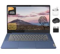 Lenovo Chromebook Slim Thin Light Laptop Student Business 2024, 14" FHD Touchscreen, 8-Core MediaTek Kompanio 520, 4GB RAM, 128GB (64GB eMMC+64GB Card), WiFi 6, Long Hours, Chrome OS+HubxcelAccesory