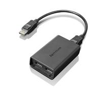 Lenovo DisplayPort to Dual-DisplayPort Monitor Cable USB A Black