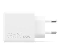 Lenovo Dual USB-C Charger 65W GAN (Compatible with PC and Other Devices, 2 USB-C Ports, Portable, Lightweight) Includes 1.5m Type-C Cable - White