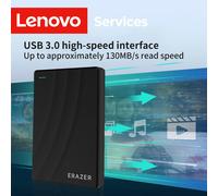 Lenovo ERAZER G600 External Hard Drive USB 3.0 High-Speed 130MB/s Read Speed 2.5” Mechanical HDD Multi-System for PC Mac Linux