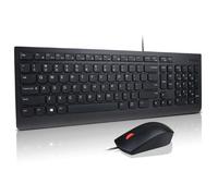 Lenovo Essential Wired Combo - Keyboard and Mouse Set - USB - QWERTY - US with Euro Symbol - Black