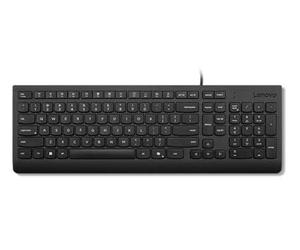 Lenovo Essential - Keyboard - USB - QWERTY - Danish - Black - Brown Box