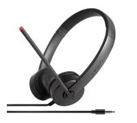 Lenovo Essential Stereo Analogue Headset Wired stereo headset with 3.5 mm connector, adjustable boom microphone and comfortable on-ear design for