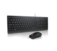 Lenovo Essential Wired Combo Black US Euro keyboard Mouse included Universal USB