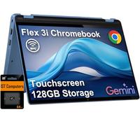 Lenovo Flex 3 Chromebook 2-in-1 12.2" FHD+ Touchscreen Laptop (Intel N100, 4GB DDR5 RAM, 128GB (64GB eMMC + 64GB SD Card)) Student & Education, Webcam, NFC, HDMI, USB-C, IST Pen, Chrome OS, Blue