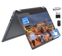 Lenovo Flex 3i Chromebook Spin 2-in-1 Convertible Laptop Business (2024), Intel Pentium N6000, 15.6" FHD IPS Touchscreen, 8GB RAM, 128GB (64GB eMMC+64GB Card) WiFi 6, Chrome OS+MarxsolAccessory