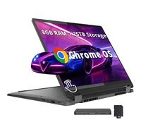 Lenovo Flex 5i Chromebook Plus 14" WUXGA Touchscreen 2-in-1 Laptop, Intel Core i5-1334U, 8GB LPDDR4x, 1.25TB Storage (256GB SSD+1TB Docking Station), Backlit Keyboard, FHD Camera, Chrome OS, Gray