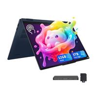 Lenovo Flex IdeaPad 5i 2-in-1 16" WUXGA Touch Laptop, Intel Ultra 7 255U, 32GB LPDDR5X, 3TB Storage(2TB SSD+1TB Docking Station Set), Intel Graphics, Backlit Keyboard, Stylus Pen, Win 11, Blue