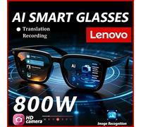 Lenovo G300 Video Shooting Glasses 800WHD Photo Camera AI Smart Glasses Multifunction Photochromic ChatGPT AI Translation Gift Black lenses