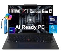 Lenovo Gen 12 ThinkPad X1 Carbon Laptop (14" FHD+ Touchscreen, Intel Core Ultra 7 155U, 32GB 6400MHz DDR5, 4TB SSD) Backlit, FP, IR Webcam, Thunderbolt 4, 3-Y Warranty, IST Hub, Win 11 Pro, 2025 AI PC