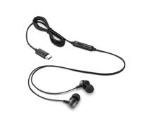 Lenovo Go USB-C Wired Earphones Wired in-ear headphones with USB-C connection and integrated controls, ideal for the office, call centres and