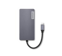Lenovo 150 USB-C Travel Dock (Charging Host Upto 100W |3 x USB-A 3.0| x HDMI 1.4, 4K @ 30 Hz| 1 x VGA, Up to 1920 x 1080 @ 60 Hz | 1 x Video Output | RJ45 Support |1 Year Warranty| Grey), GX91M73946