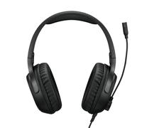 Lenovo H110 Wired Gaming Headset - 3.5mm Connection, Omni-Directional Microphone, Breathable Ear Cups, Built-in Volume Wheel - Black