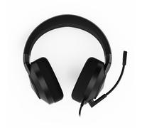 Lenovo H210 Gaming Headset, 2m Soft Cable, 3.5mm Connection, Flip-to-Mute Noise-Cancelling Microphone, Breathable Cloth Ear Cups, Black