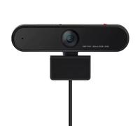 Lenovo HD 1080p Webcam (LC50) - Monitor Camera with 90° Wide Angle, Dual Microphones & Smart Video Capture - Magnetic Desktop Cam w/Privacy Shutter & Light for Virtual Class, Meetings & Conferences
