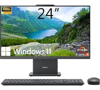 Lenovo IdeaCenter All-in-One Computer Computer, 24" FHD Display, AMD Ryzen 5 7535HS, 16GB DDR5, 1TB SSD, Wi-Fi 6, HDMI In/Out, KB and Wireless Mouse, Windows 11
