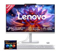 Lenovo IdeaCentre 24" FHD All-in-One Desktop Computer with Lifetime Office 365 for The Web • 32GB RAM • 1TB Storage • Intel Core • Wired Keyboard and Mouse • Windows 11