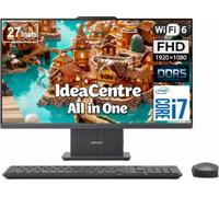 Lenovo IdeaCentre 27" All-in-One Desktop Computer, QHD Touchscreen Display (110Hz Refresh Rate), 10-Core Intel Core i7 13620H, 16GB DDR5 RAM, 512GB PCIe SSD, WiFi 6, RJ45, Win 11, Keyboard & Mouse