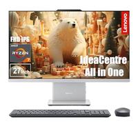 Lenovo IdeaCentre 27 Inch AIO Desktop, FHD Touchscreen, AMD 8-Core Ryzen 7 7735HS (Base 3.2GHz), 16GB DDR5 RAM, 2TB SSD, Windows 11, WiFi 6, Wireless Keyboard & Mouse, Wireless Charging Base