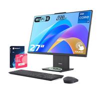 Lenovo IdeaCentre All-in-One Desktop Computer, 27" FHD Touchscreen 100Hz, i7-13620H, 16GB DDR5 RAM, 512GB SSD, Wireless KB & Mouse & Charging Base, Wi-Fi 6, W11 Pro, Bundle with 64GB USB Flash Drive