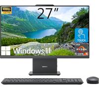 Lenovo IdeaCentre All-in-One Desktop Computer, 27" FHD Touchscreen, 6-core AMD Ryzen 5 8645HS, 64GB DDR5, 1TB SSD, Wi-Fi 6, HDMI in&Out, Wireless Charging Base, Wireless KB&Mouse, Windows 11 Home