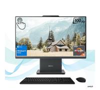 Lenovo IdeaCentre Business All-in-One, 23.8" FHD Touchscreen 100Hz, AMD Processor, 16GB DDR5 RAM, 512GB SSD, Wireless Charging Base, Wireless KB & Mouse, HDMI, Wi-Fi 6, Windows 11 Home