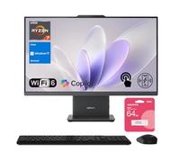 Lenovo IdeaCentre Business All-in-One PC, 27" FHD 100Hz Display, AMD Ryzen 7 8845HS, 32GB DDR5 RAM, 2TB SSD, Wi-Fi 6, Win11 Home, Wireless KB & M, Copilot-Ready, Bundle with Adata UC310 64GB