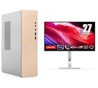 Lenovo IdeaCentre Desktop PC - (Intel® Core™ i3, 512 GB SSD, Grey & Orange) & L27h-4A Quad HD 27" IPS WLED Monitor Bundle, Orange,Silver/Grey