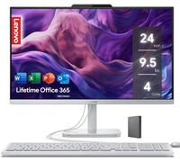 Lenovo IdeaCentre Everyday Tasks 24" Full HD All-in-One Desktop Computer • Lifetime Office 365 for The Web • Intel 4-Cores • 512GB SSD • 16GB RAM • Keyboard and Mouse • Windows 11