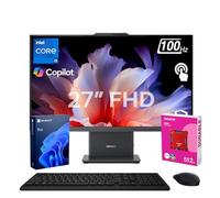Lenovo IdeaCentre I 2025 Pro Business All-in-One, Next Gen AI, 27" FHD Touchscreen 100Hz, i5-13420H, 32GB DDR5 RAM, 1TB SSD, Wi-Fi 6, Webcam, Wireless KB &M, Bundle with ADATA 512GB External SSD