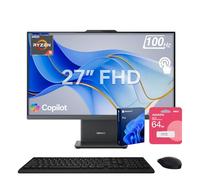 Lenovo IdeaCentre I Professional All-in-One Desktop, 27" FHD Touch 100Hz, Ryzen 5 7535HS Performance for Productivity, 32GB DDR5, 1TB SSD, Wireless KB & M, Bundle with ADATA 64GB USB Flash Drive