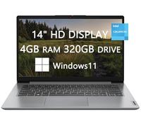 Lenovo Ideapad 1 14" HD Laptop for College Student & Business, Intel Celeron Processor N4020, 4GB RAM, 320GB(64GB SSD+256GB Card), Bluetooth, USB-C, Fast Charge, Webcam, Windows 11, LIONEYE Bundle