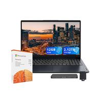 Lenovo IdeaPad 1 15.6" Business Laptop with Office 365, Intel Celeron N4500, 12GB RAM, 1TB SSD+128GB eMMC, Intel UHD Graphics, Numeric Keypad, Wi-Fi 6, Win 11 Pro, Abyss Blue, 1TB Docking Station Set
