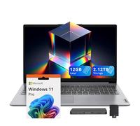 Lenovo IdeaPad 1 15.6" HD Business Laptop, Intel Celeron N4500, 12GB RAM, 1TB SSD+128GB eMMC, Intel UHD Graphics, Number Pad, 1 Year Office 365, Wi-Fi 6, Win 11 Pro, Grey, 1TB Docking Station Set