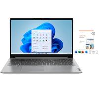 Lenovo Ideapad 1 15.6" HD Laptop | AMD Athlon Silver 7120U Processor | 4GB RAM DDR5 | 128GB SSD | AMD Radeon Graphics | Windows 11 Home | Grey | Bundle with Office 365