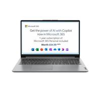 Lenovo IdeaPad 1 | 15 inch Full HD Laptop | Intel Pentium Silver N6000 | 4GB RAM | 128GB eMMC | Windows 11 Home in S Mode | Cloud Grey | Microsoft 365 Personal