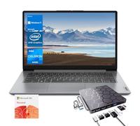 Lenovo IdeaPad 1 Laptop, 14" HD (1366 x 768), Intel Celeron N4500, 20GB DDR4 RAM, 128GB eMMC + 1TB SSD, with Astral External DVD Drive, Wi-Fi 6, Windows 11 Home, Grey