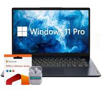 Lenovo IdeaPad 1 Laptop, 14" HD Laptop Computer, Intel Celeron N4020, Windows 11 Pro Laptop with Microsoft Office Lifetime Suite, SageNova Earphones, Blue (Intel Celeron N4020, 4GB RAM | 1TB SSD)