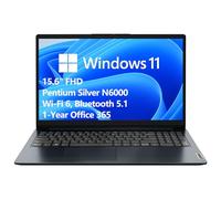 Lenovo IdeaPad 1 Laptop Computer, 15.6" FHD Display, Intel Pentium Silver N6000 CPU, 4GB DDR4 RAM, 128GB SSD, Intel UHD Graphics, WiFi 6, Bluetooth 5.1, 1-Year Office 365, Windows 11 S, Tichang