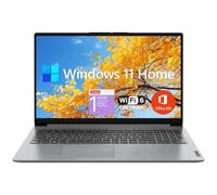 Lenovo IdeaPad 1 Student Laptop, 15.6" FHD Display, Intel Dual Core Processor, 12GB RAM, 512GB SSD + 128GB eMMC, 1 Year Office 365, Wi-Fi 6, Webcam, Bluetooth, SD Card Reader, Windows 11 Home, Grey