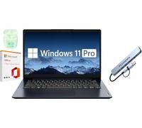 Lenovo IdeaPad 14" Business Laptop, 4GB RAM 1.6TB Storage (1TB SSD+128GB eMMC+512GB Docking Station Set), Windows 11 Pro with 1-Year Microsoft 365, Dual-Core Intel Celeron, PLUSERA Earphones