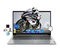 Lenovo Ideapad 15.6" FHD Touchscreen Business Laptop, 12th Gen Intel Core i3-1215U (Up to 4.4GHz), 12GB RAM, 512GB PCIe, Bluetooth, WiFi6, USB, SD Card Reader, Webcam, Win 11 S, MASDROW Accessories