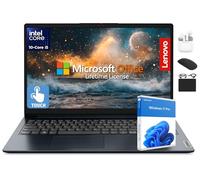 Lenovo IdeaPad 15.6” Flagship Touchscreen Laptop 2025, 10-Core Intel i5, Lifetime Office 2024, Copilot AI, 24GB RAM, 1.5TB Storage (1TB SSD + 500GB Ext), HubxcelAccessory, Long Battery, Win 11 Pro